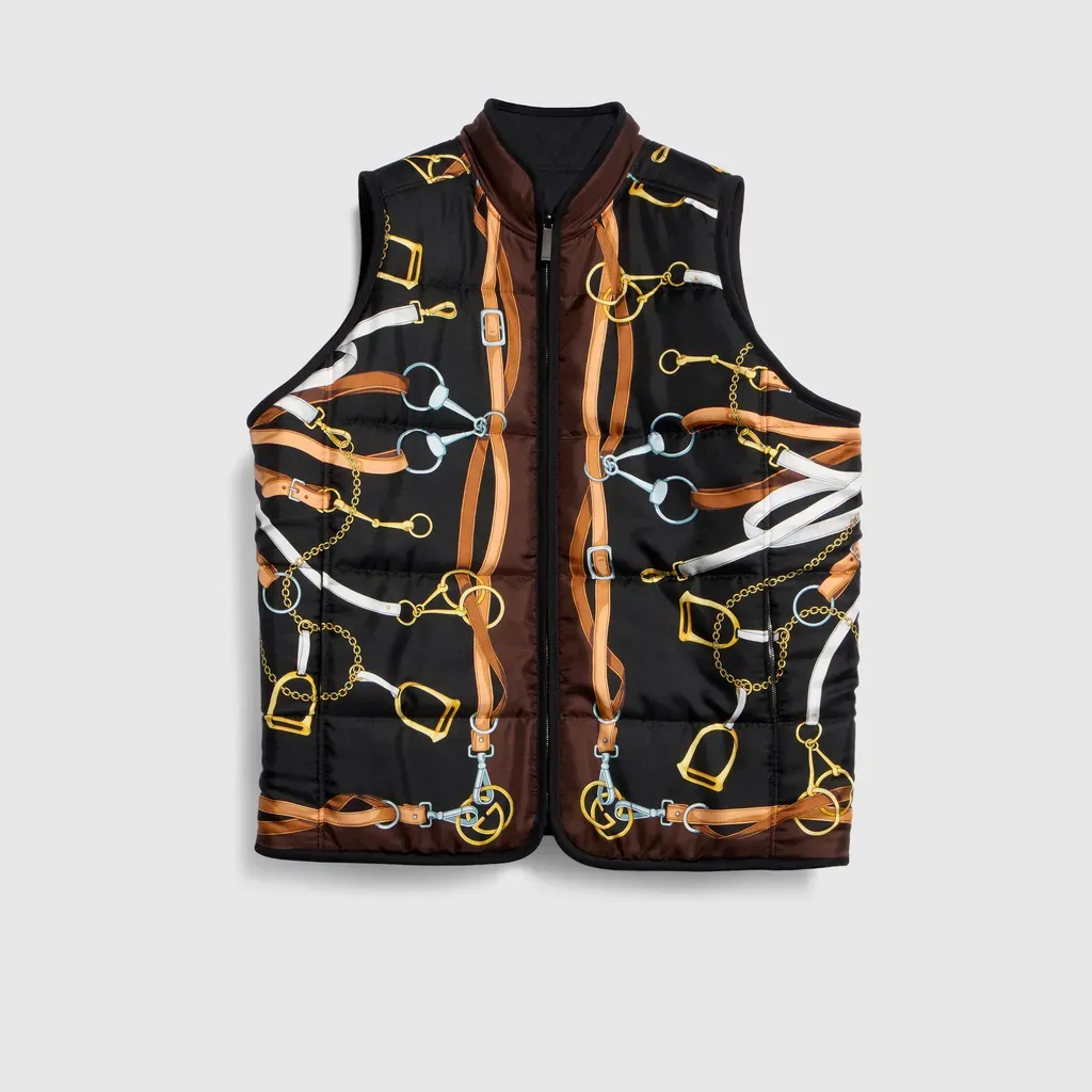 Reversible Padded Silk Twill Vest