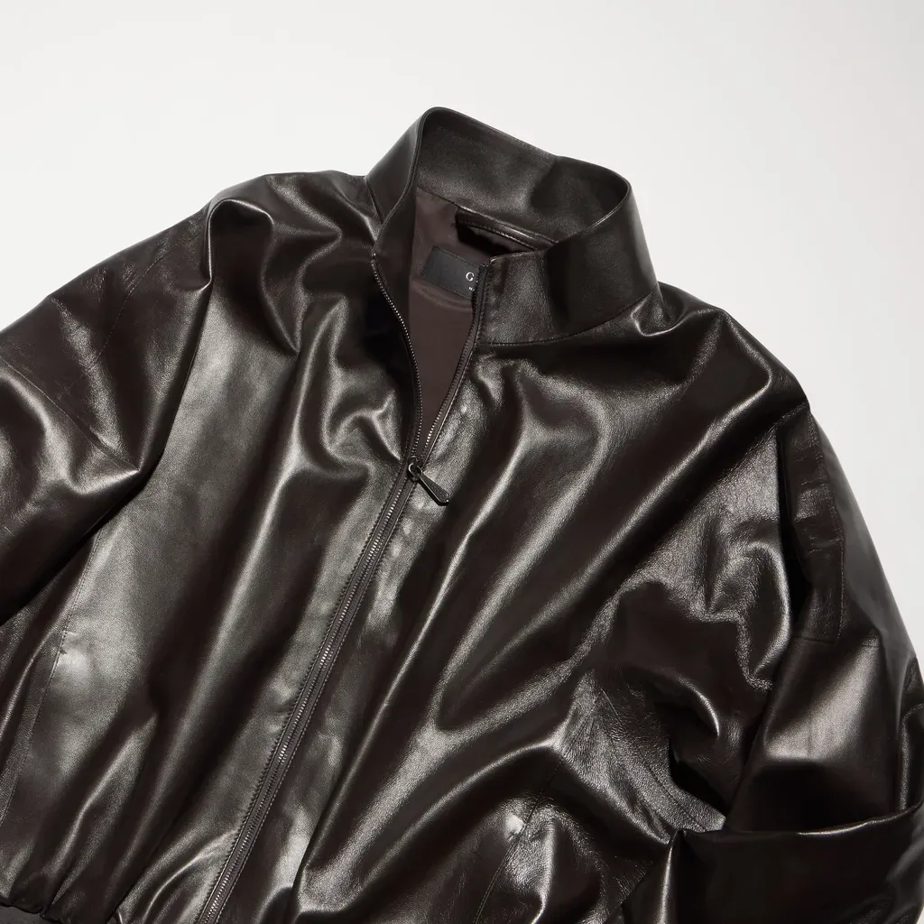 Soft Nappa Leather Bomber Jacket