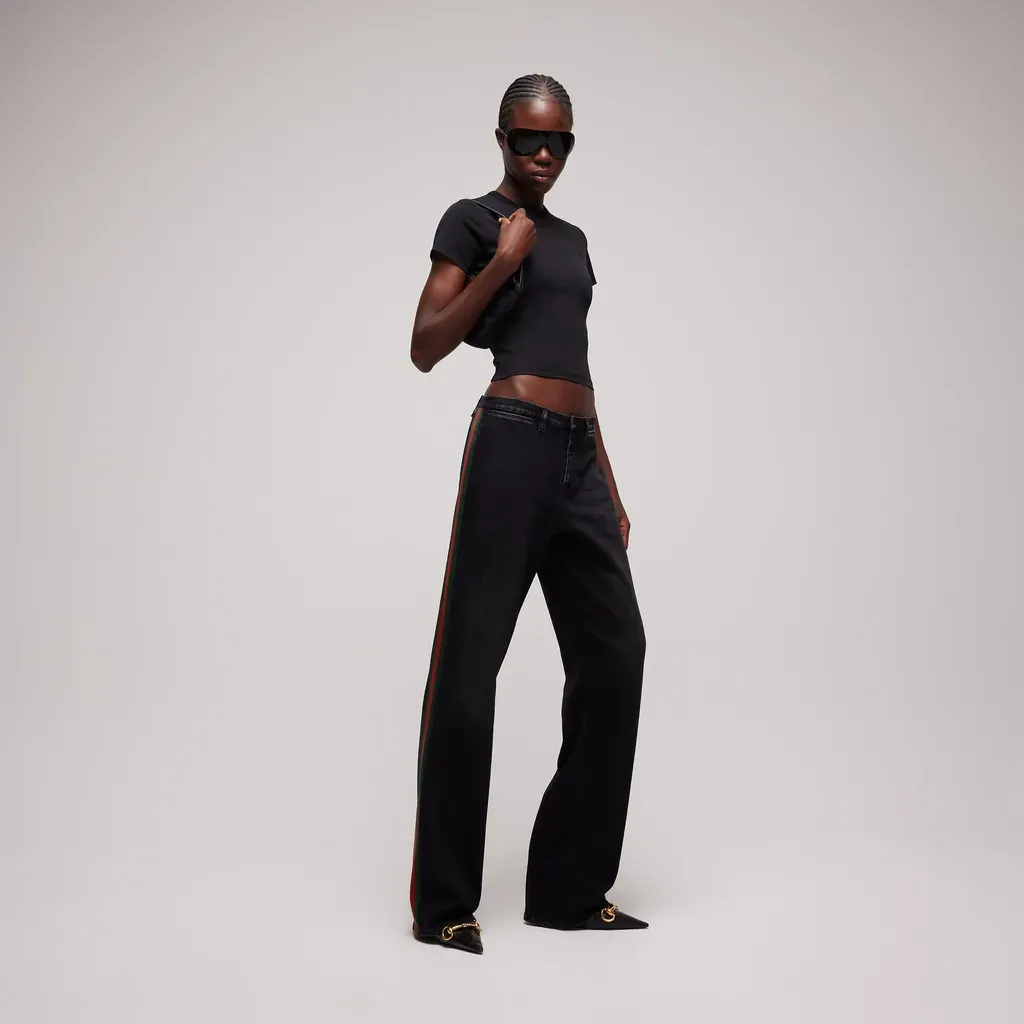 Stretch Cotton Denim With Web