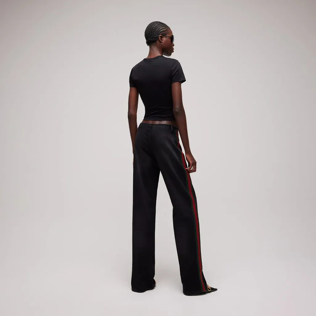 Stretch Cotton Denim With Web