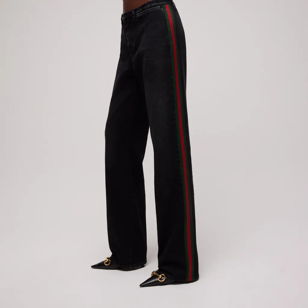 Stretch Cotton Denim With Web