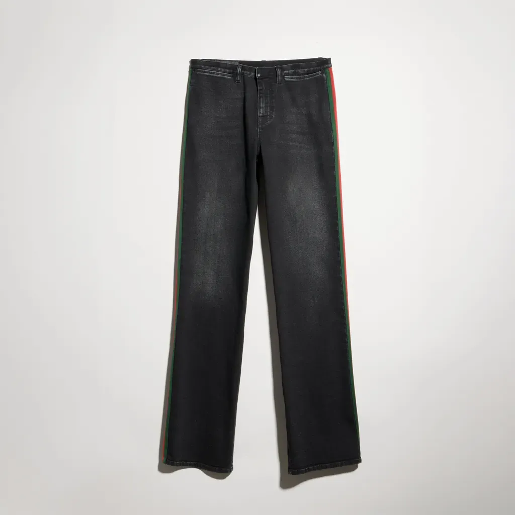 Stretch Cotton Denim With Web