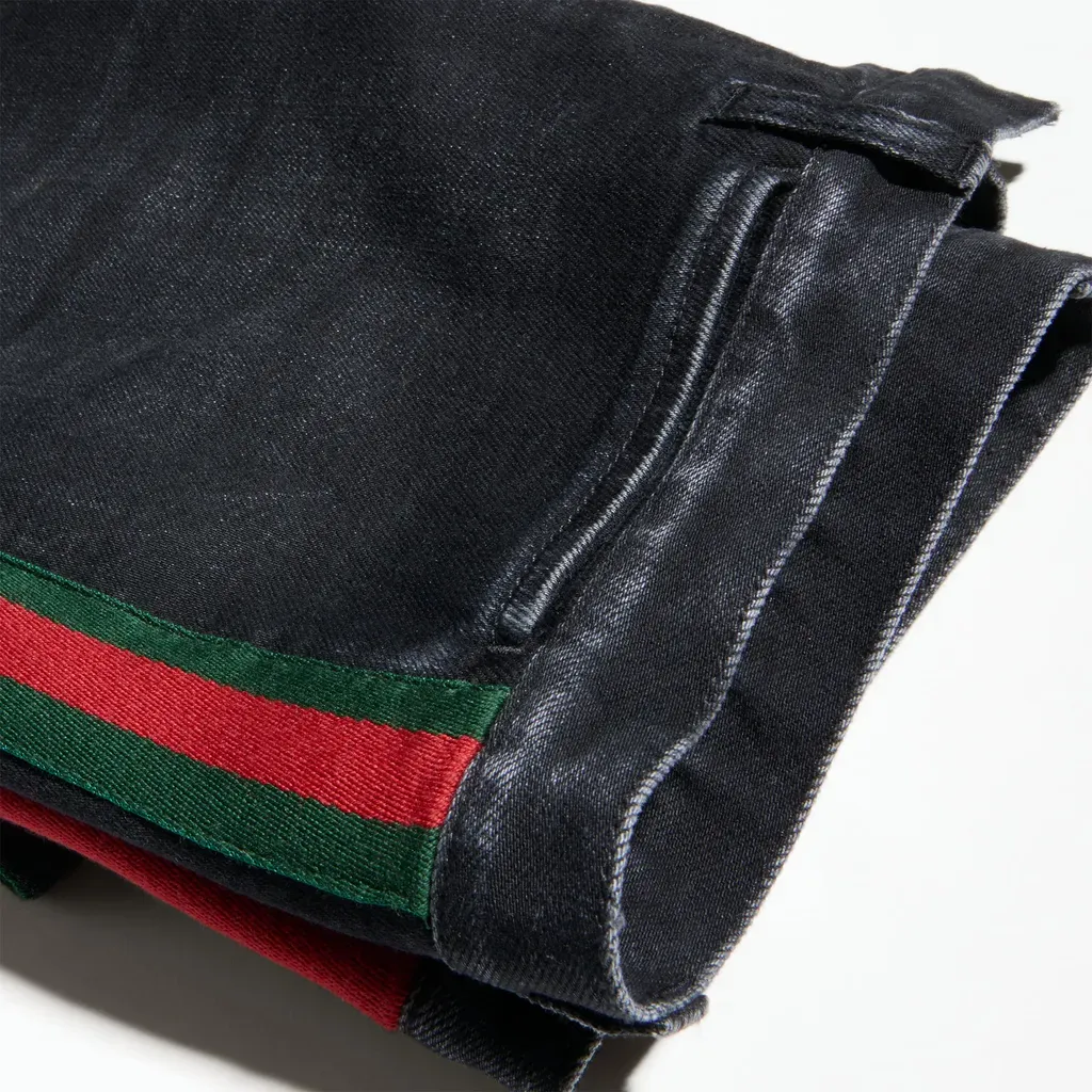 Stretch Cotton Denim With Web