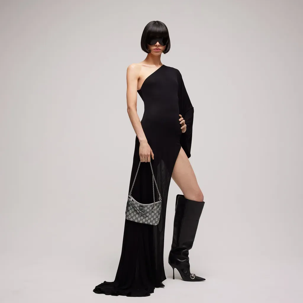 Viscose Jersey Asymmetrical Long Dress