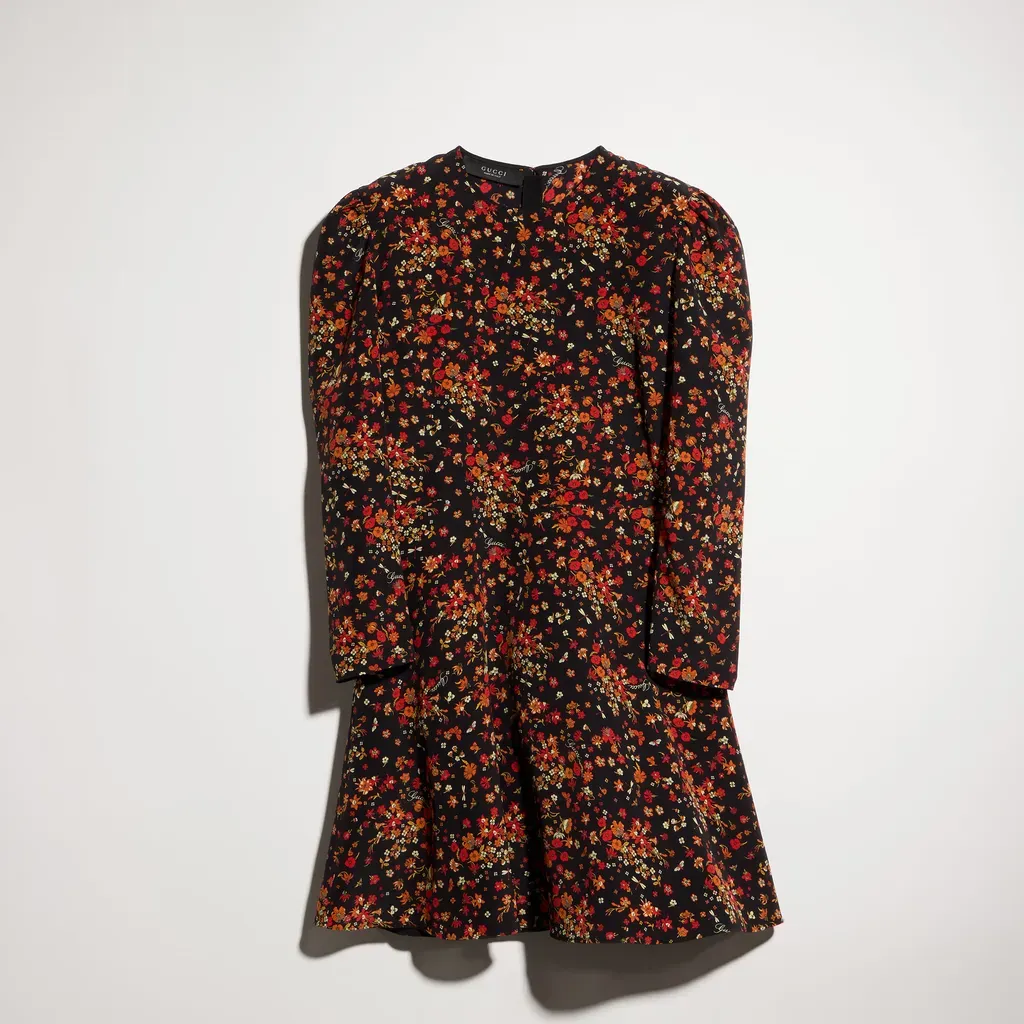 Printed Silk Dress