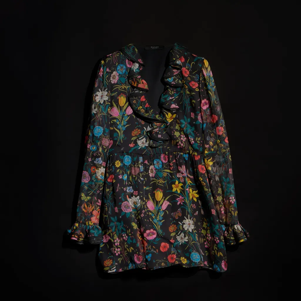 Printed Silk Chiffon Dress