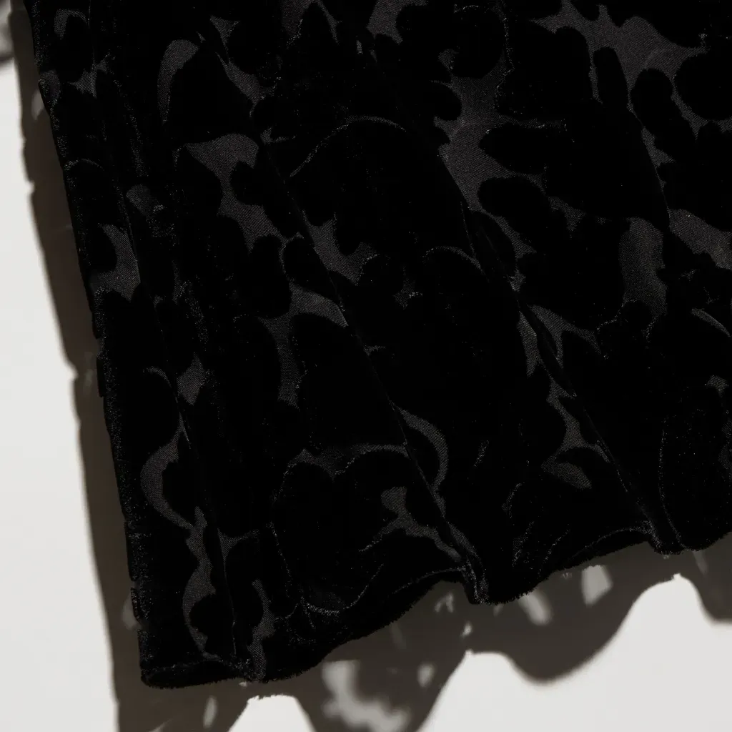 Floral Devoré Velour Dress