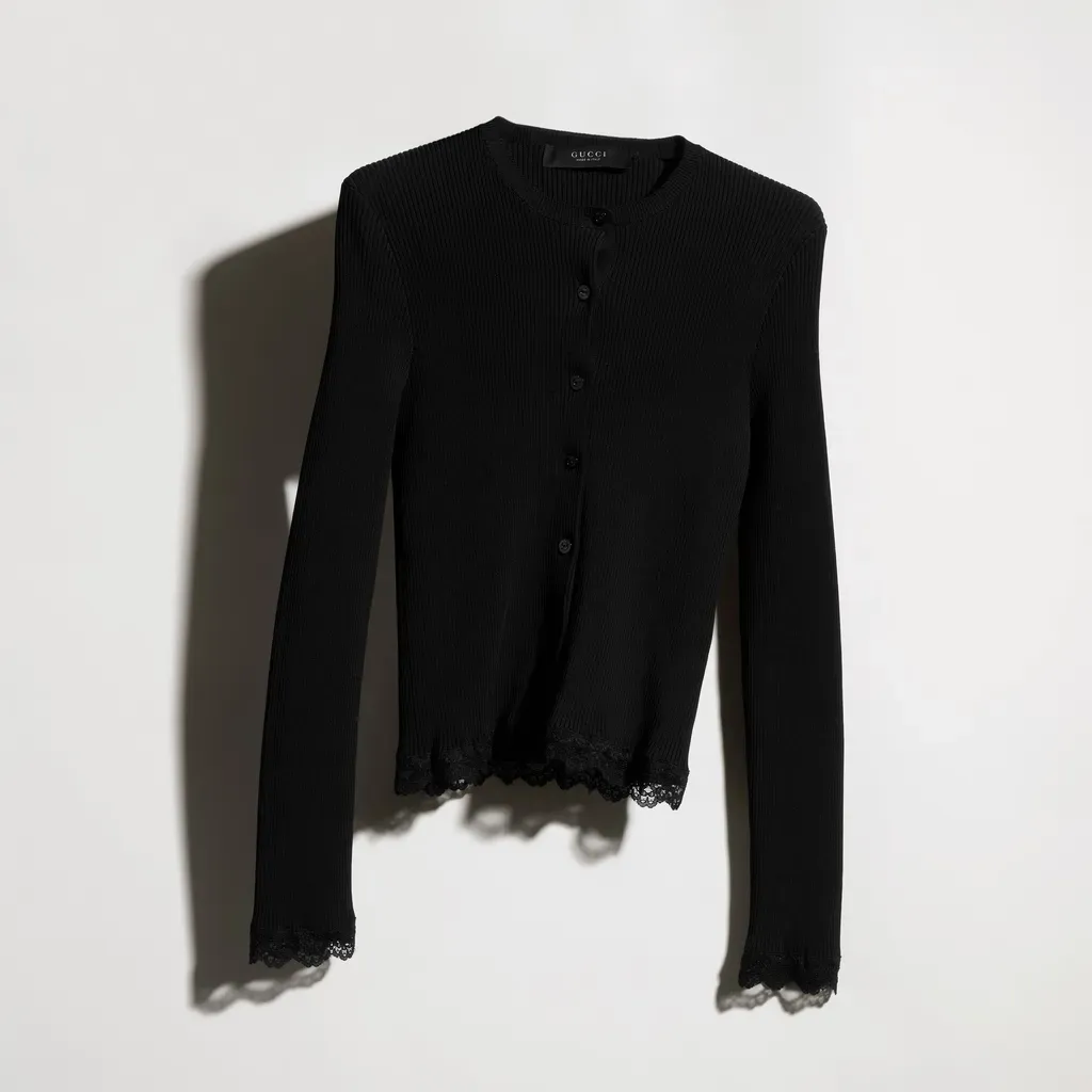Fine Matte Viscose Rib Cardigan