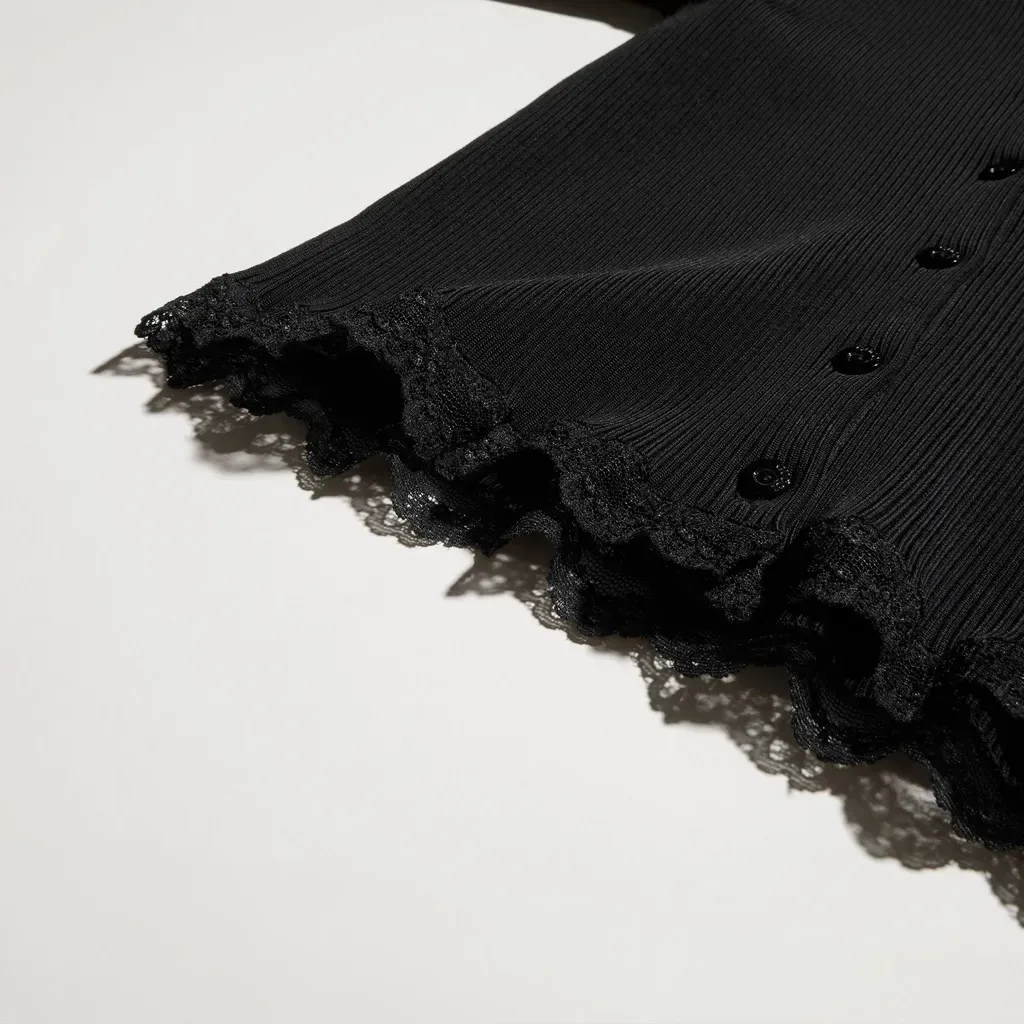 Fine Matte Viscose Rib Cardigan