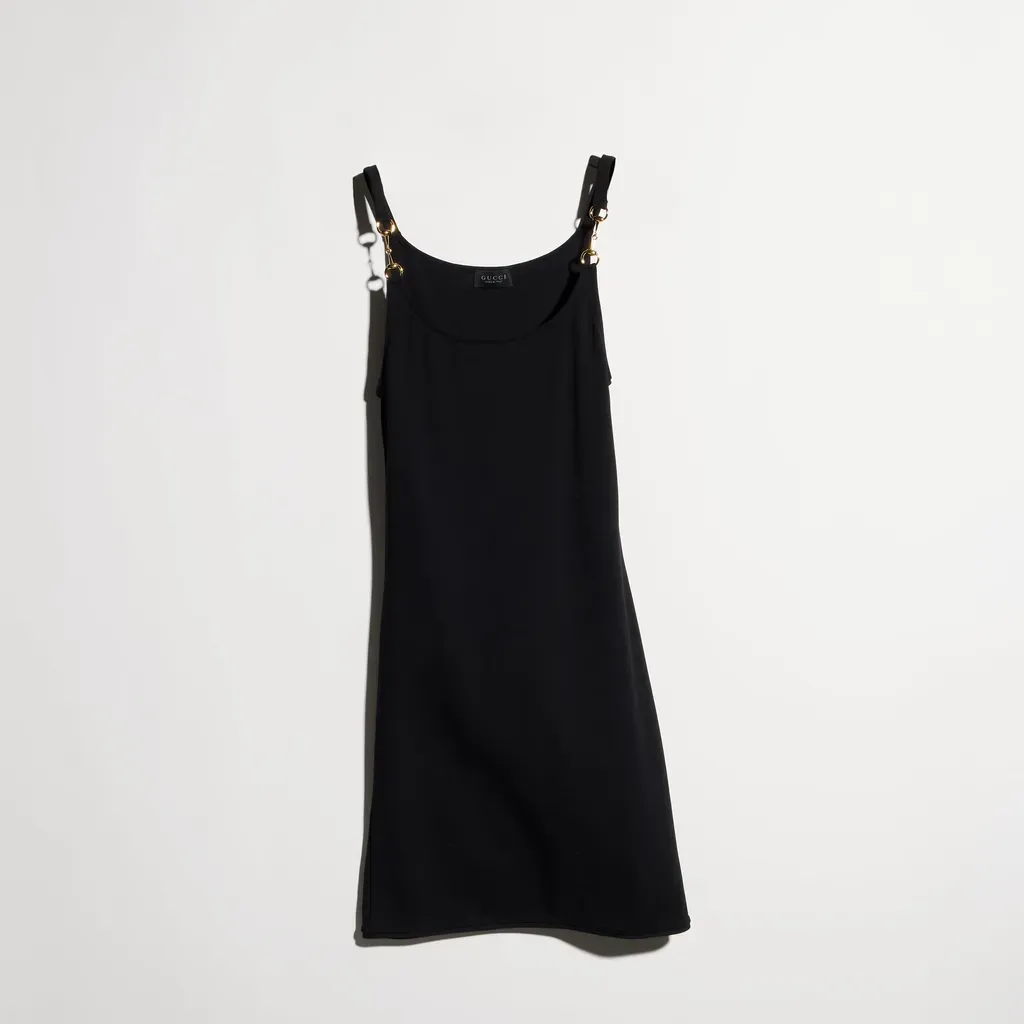 Viscose CrÊPe Jersey Dress With Horsebit