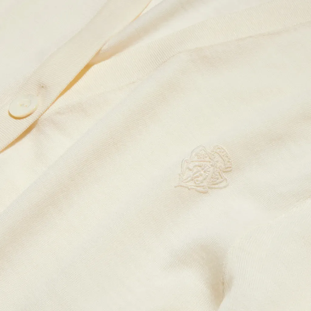 Fine Wool Cardigan With Embroidery