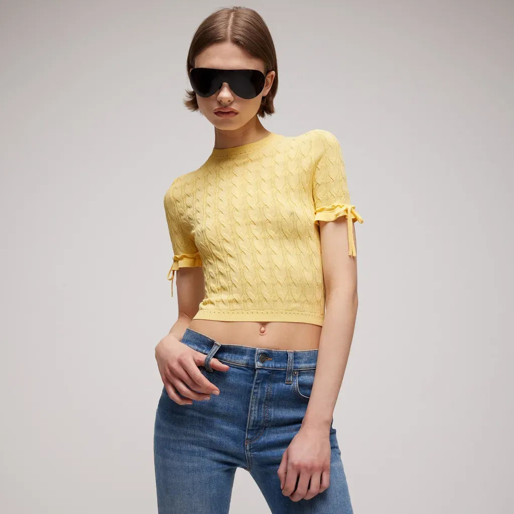 Braided Cotton Blend Top