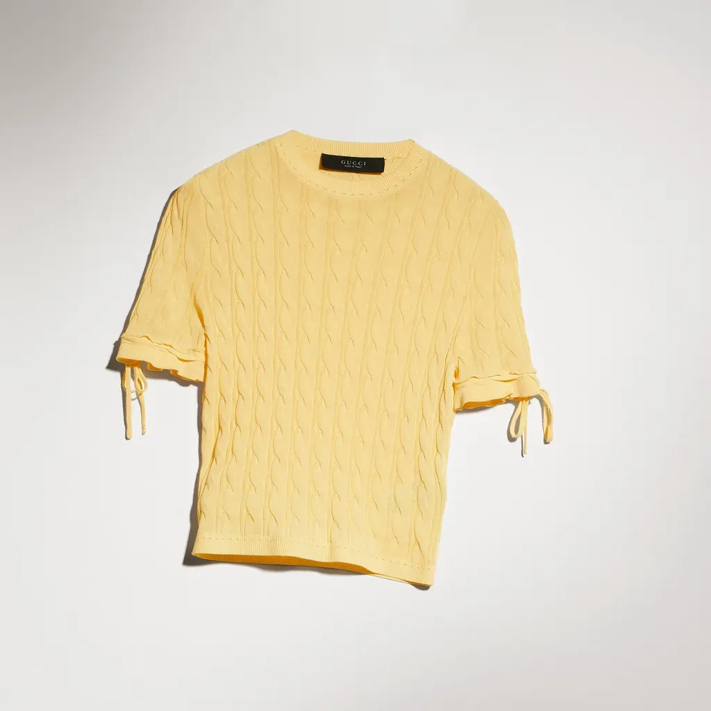 Braided Cotton Blend Top