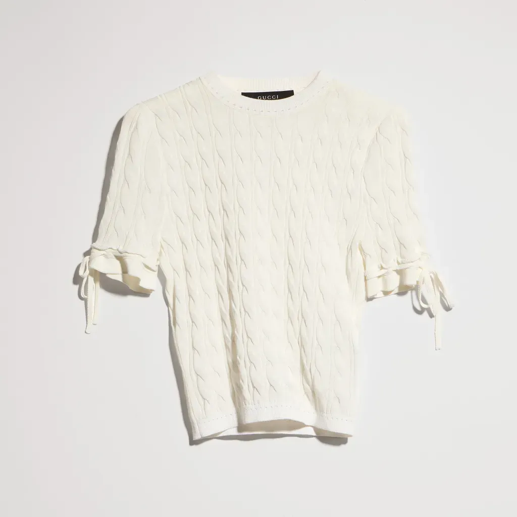 Braided Cotton Blend Top