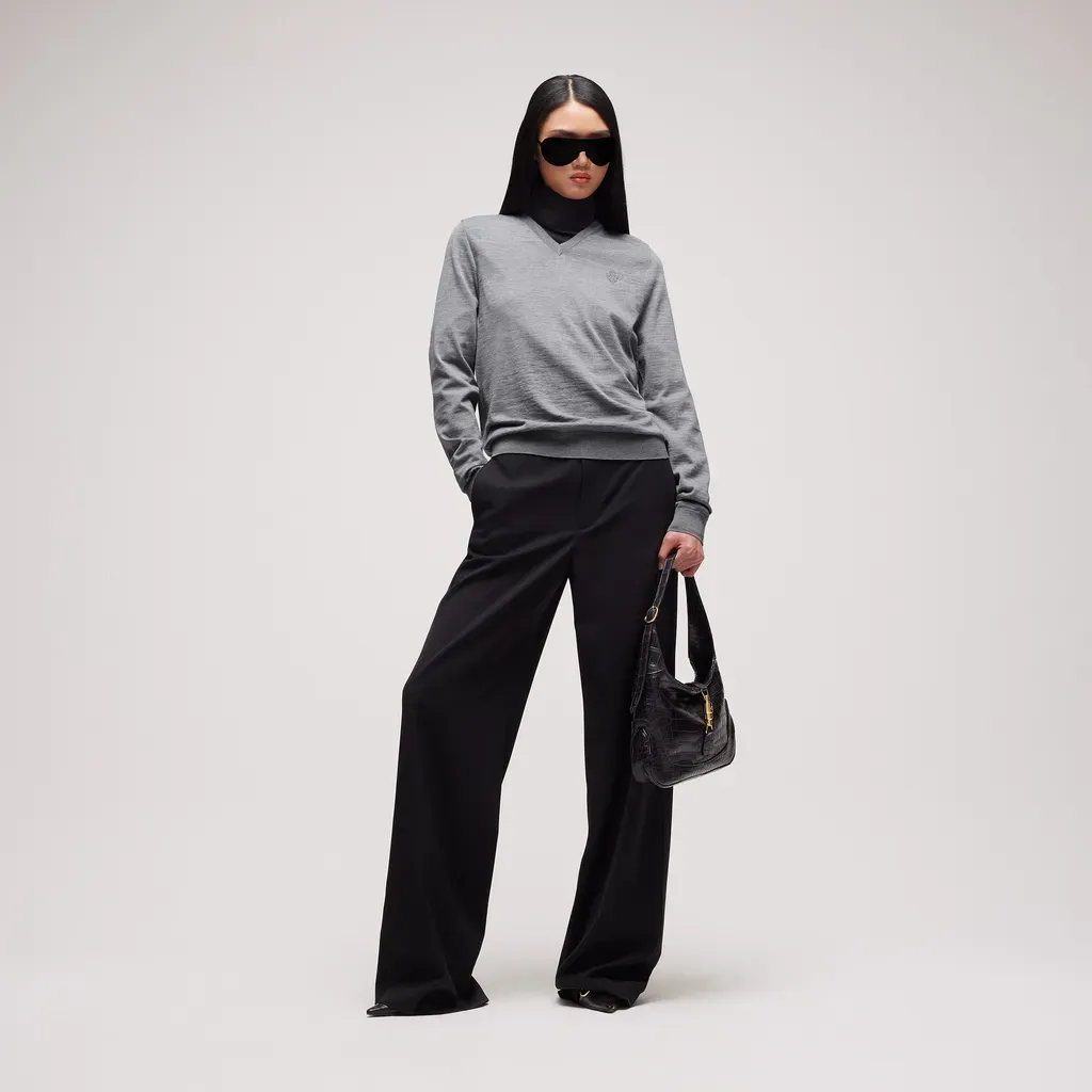 Fine Wool Sweater With Embroidery
