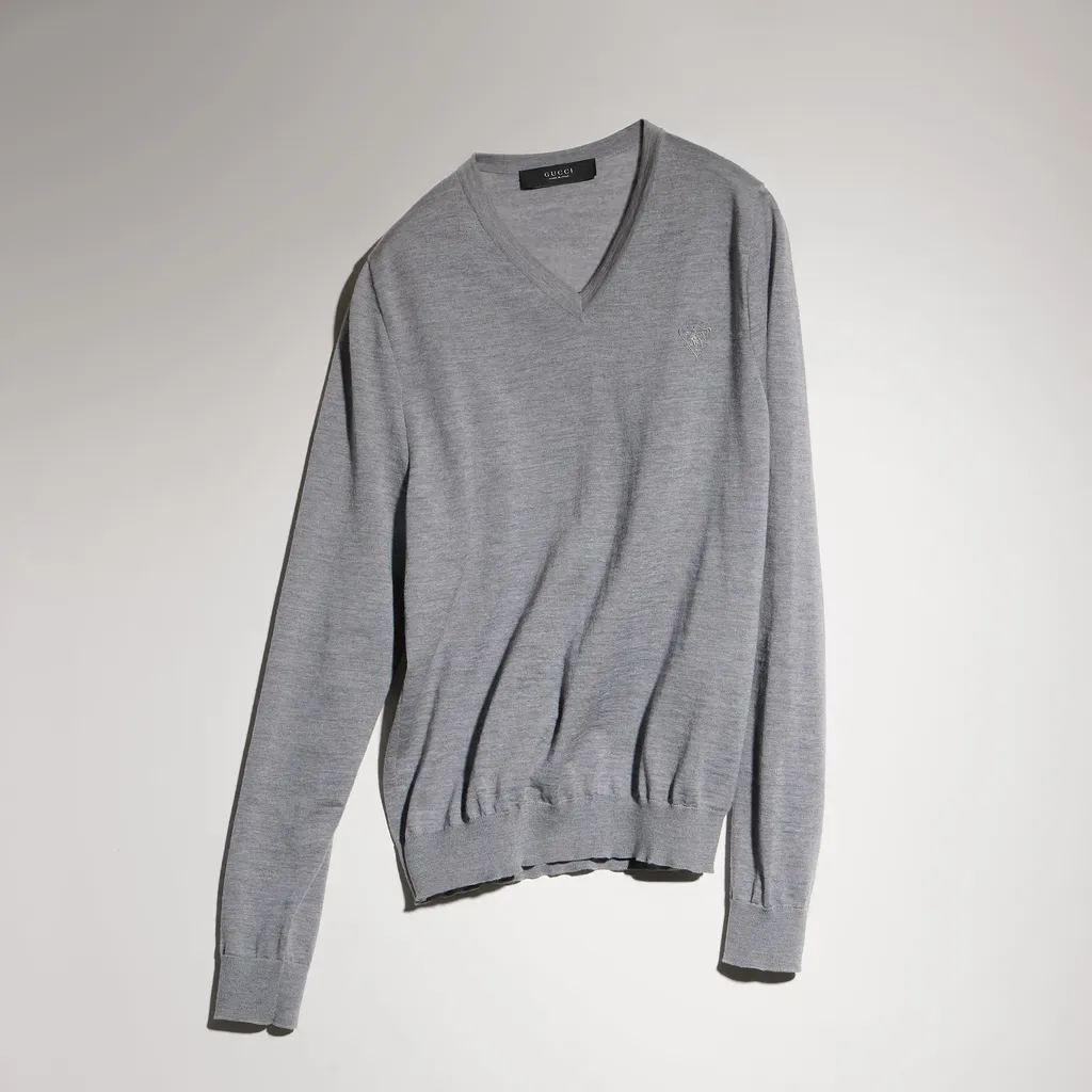 Fine Wool Sweater With Embroidery