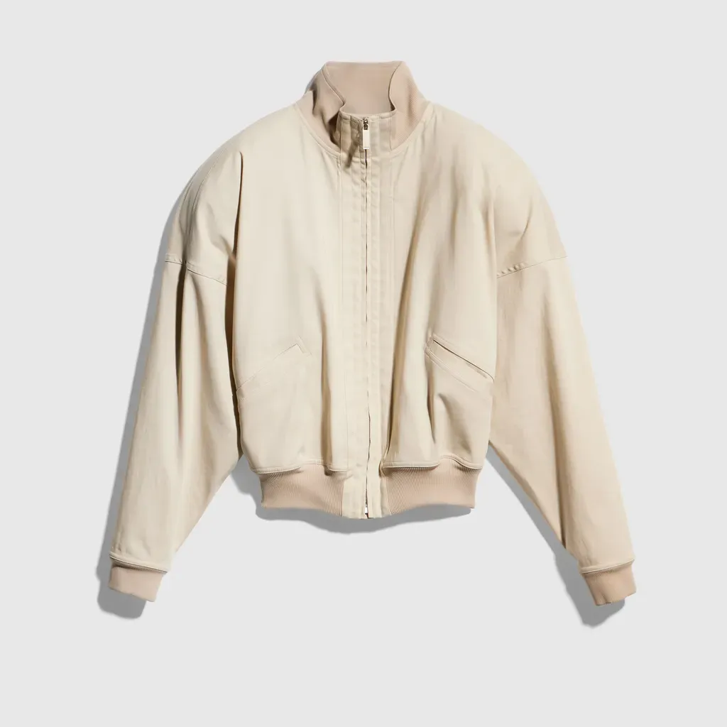 Silk Poplin Zip Jacket