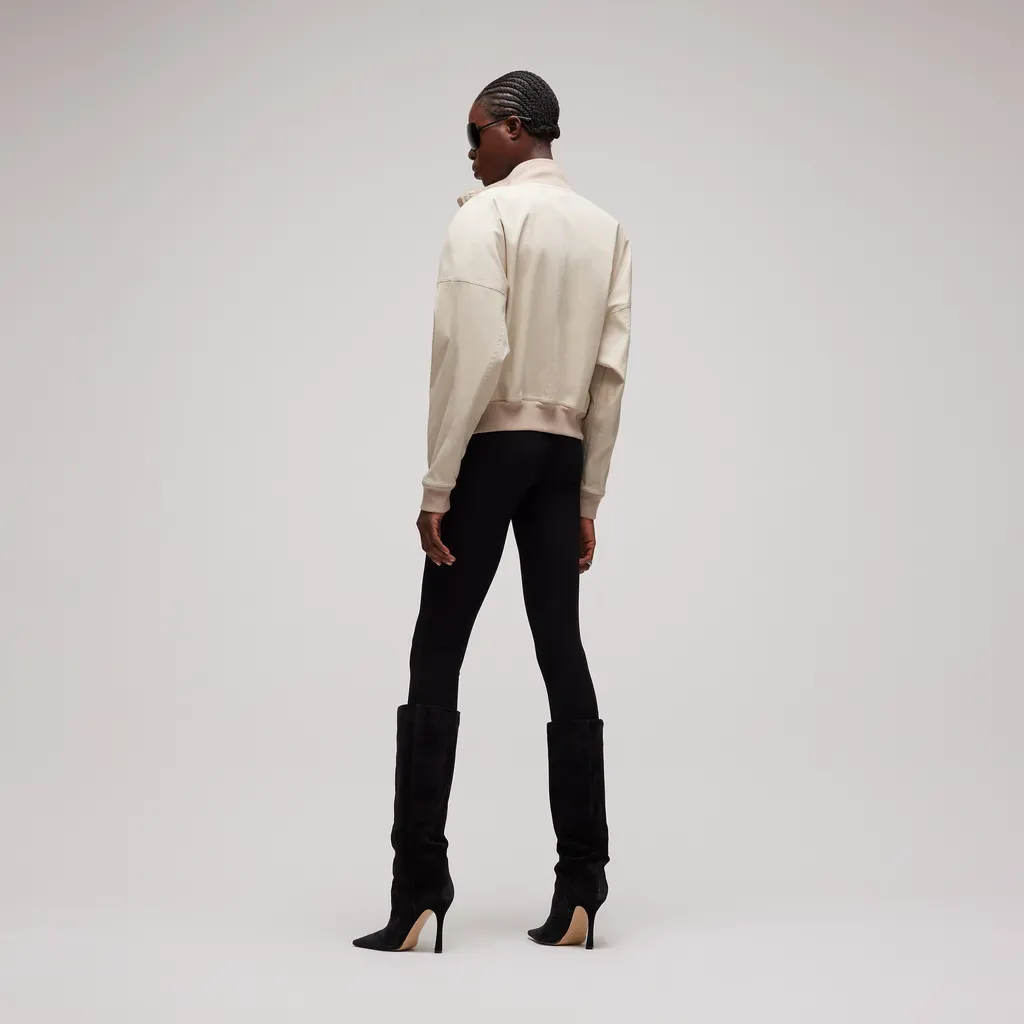 Silk Poplin Zip Jacket