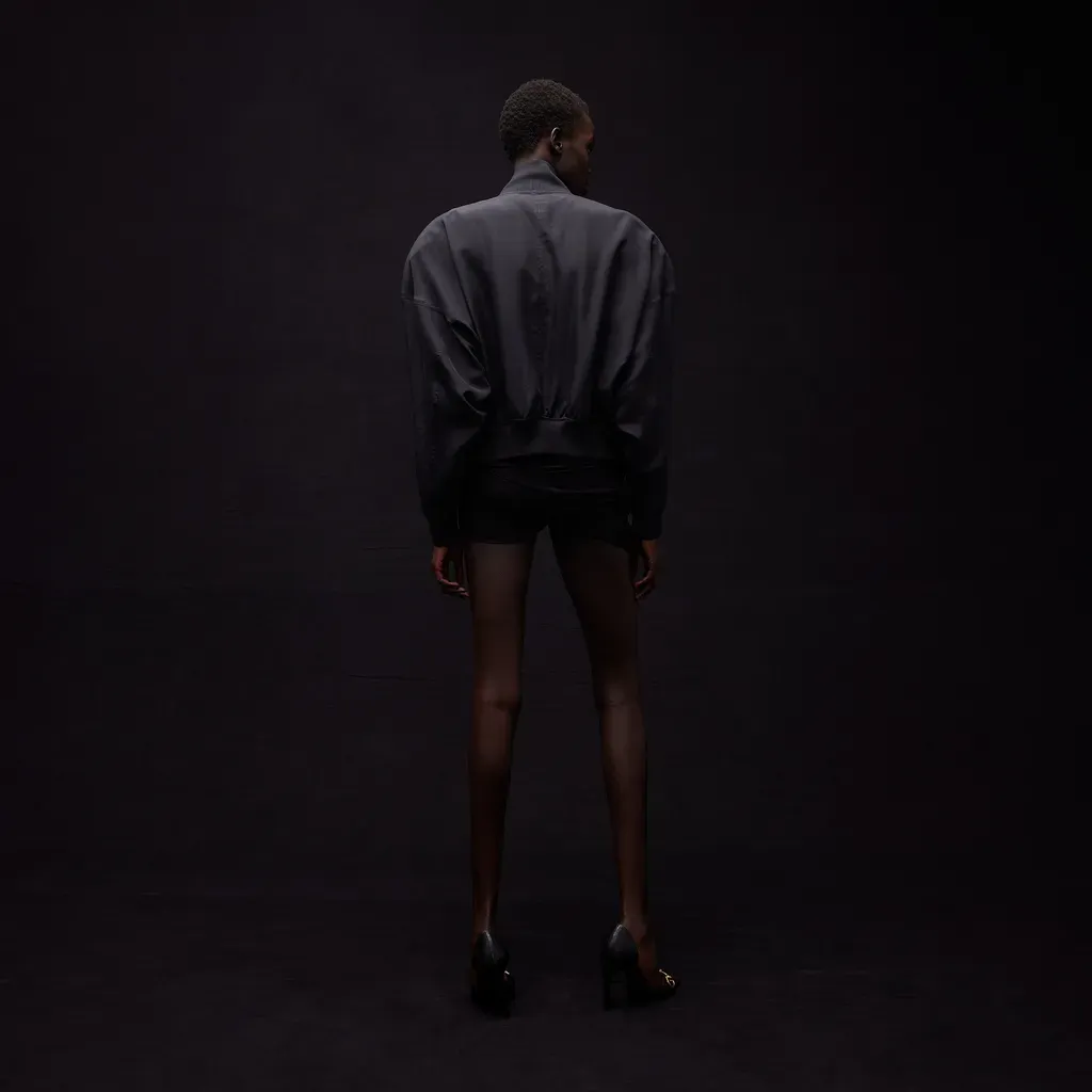 Silk Poplin Zip Jacket