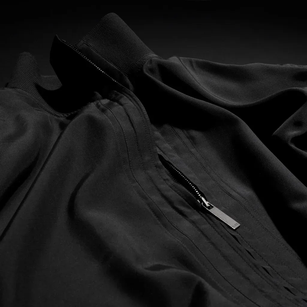 Silk Poplin Zip Jacket