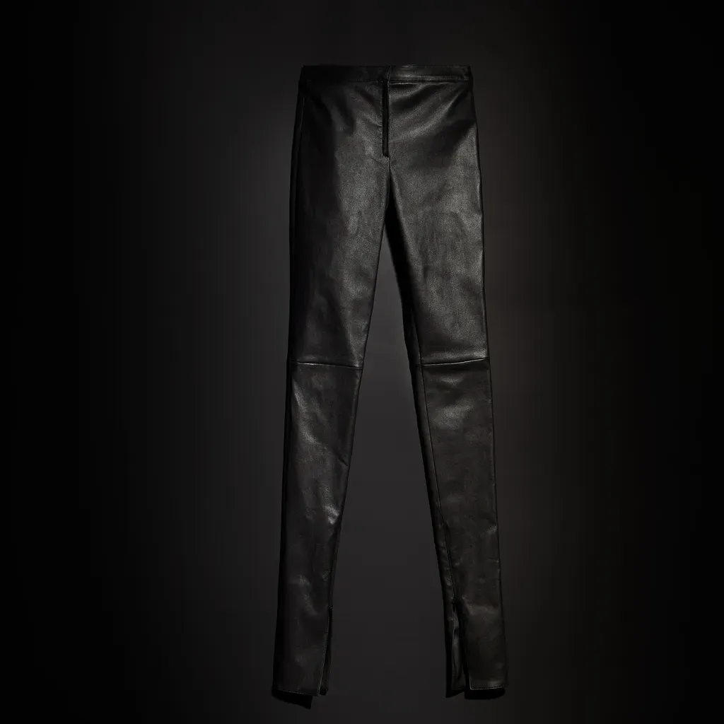 Light Stretch Leather Skinny Pants