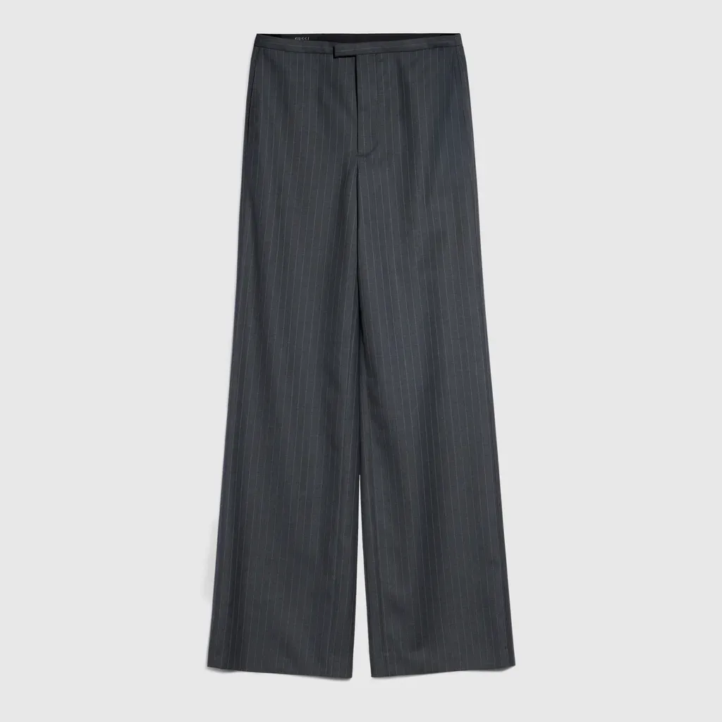 Pinstripe Wool Pants