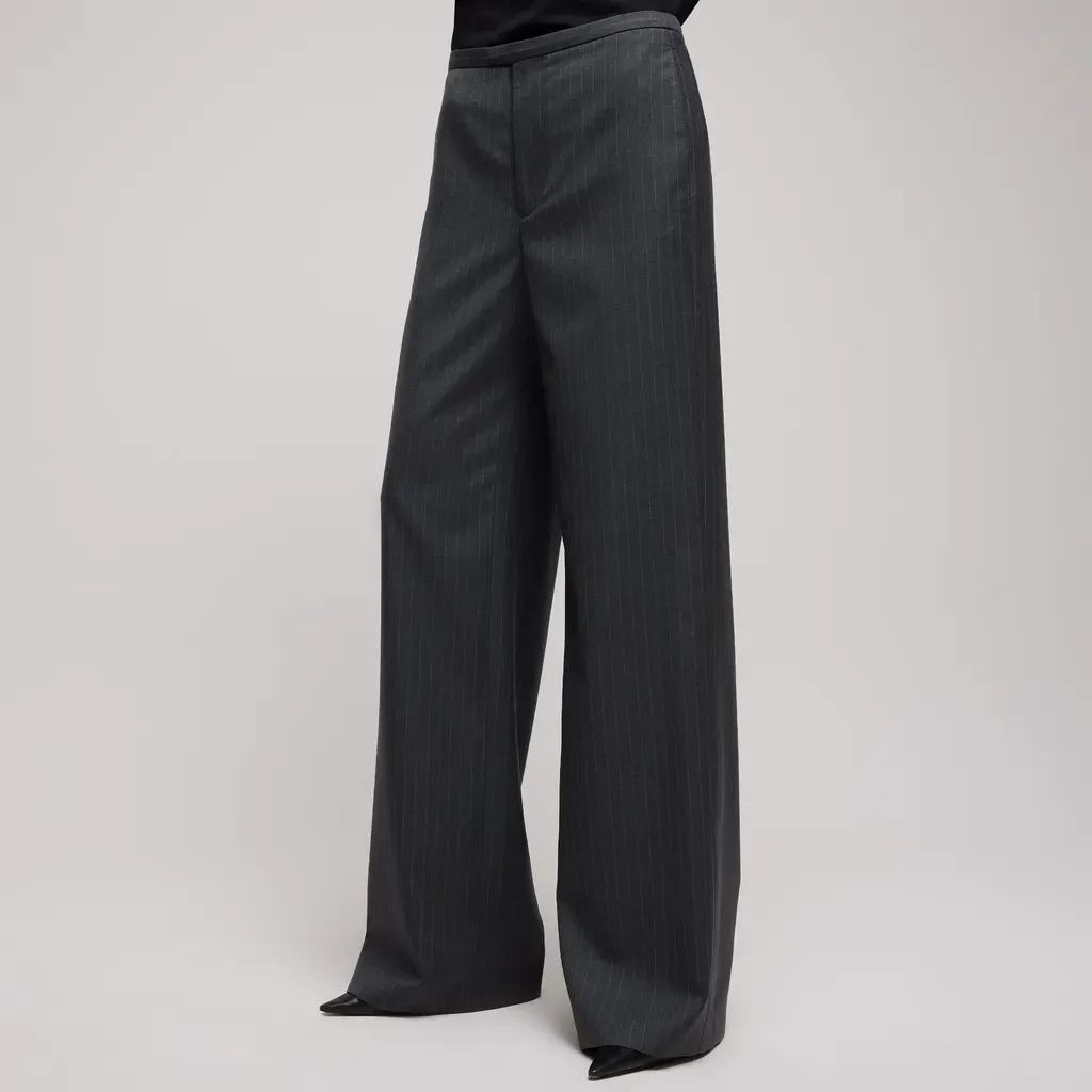 Pinstripe Wool Pants