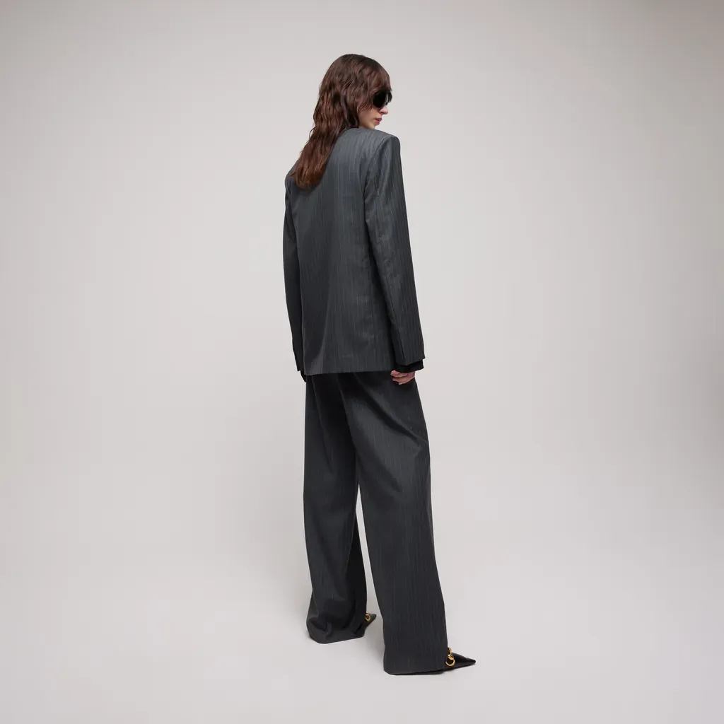 Pinstripe Wool Pants