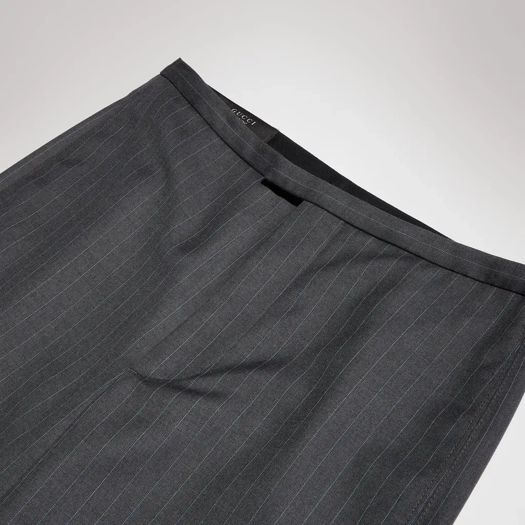 Pinstripe Wool Pants