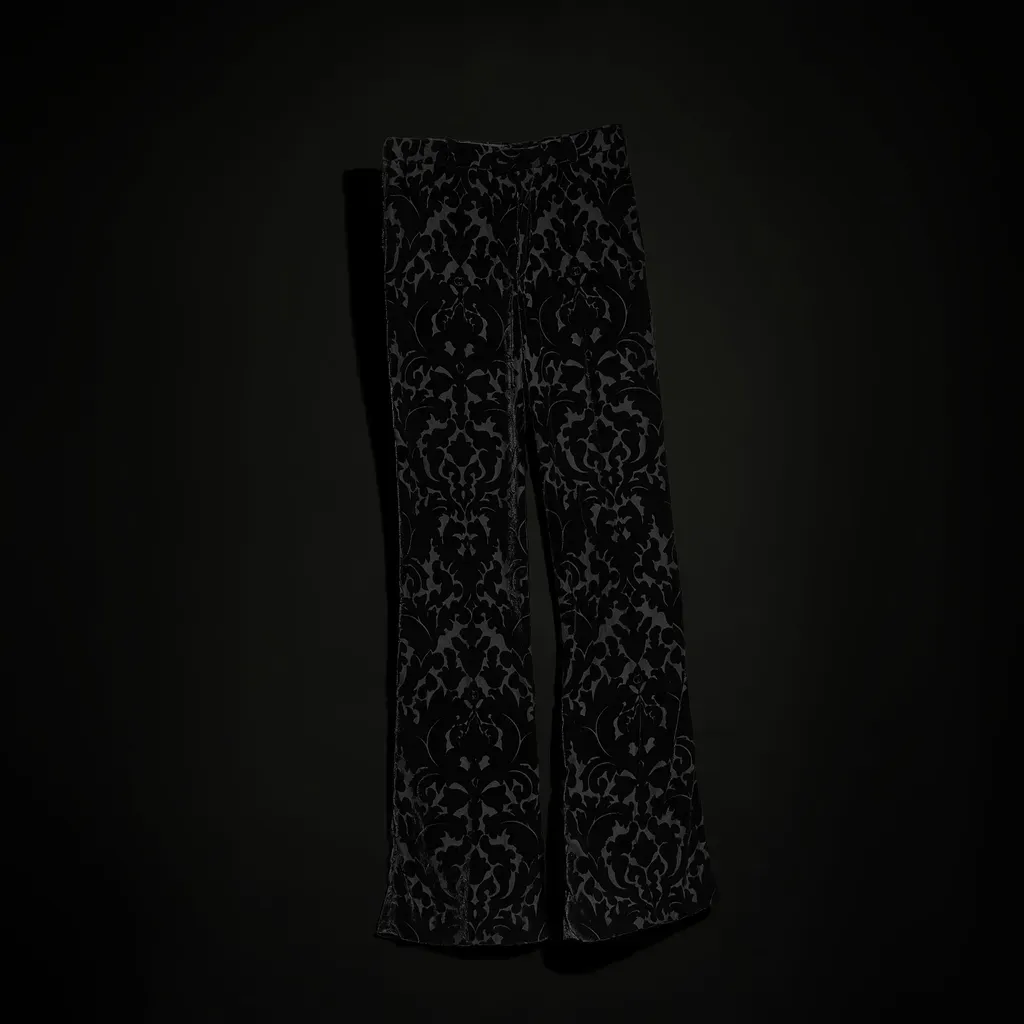 Floral Devoré Velour Pants