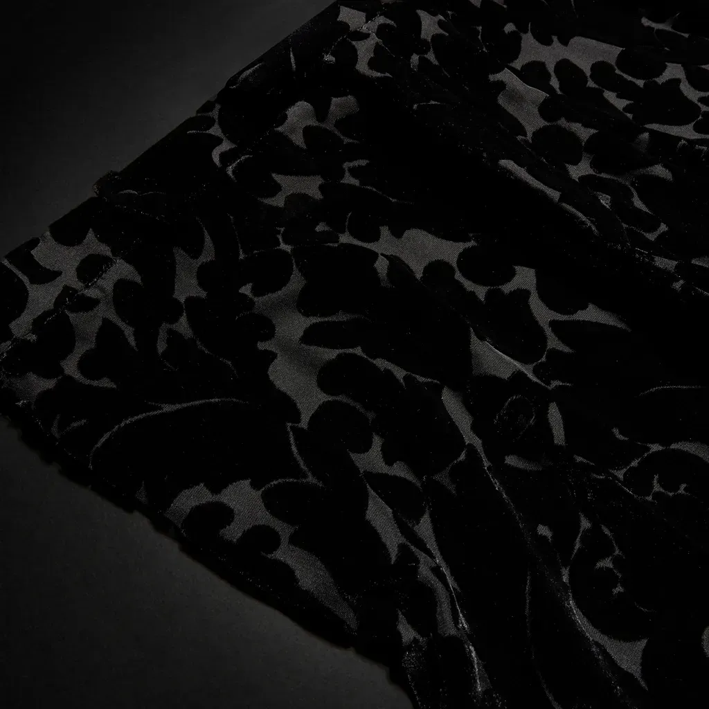 Floral Devoré Velour Pants