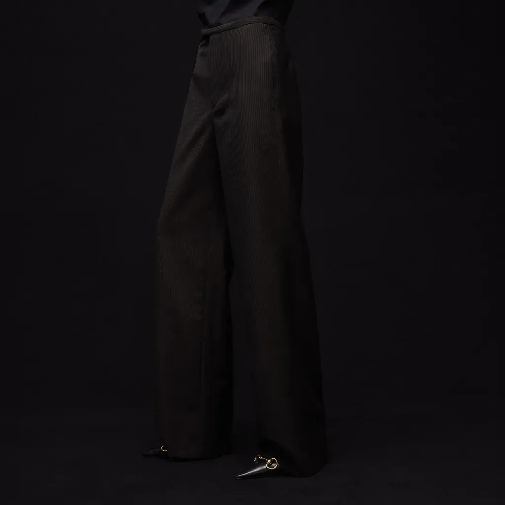 Pinstripe Wool Mohair Pants