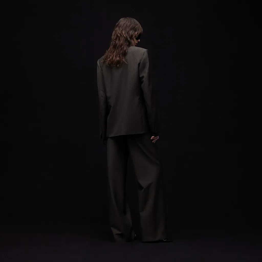 Pinstripe Wool Mohair Pants
