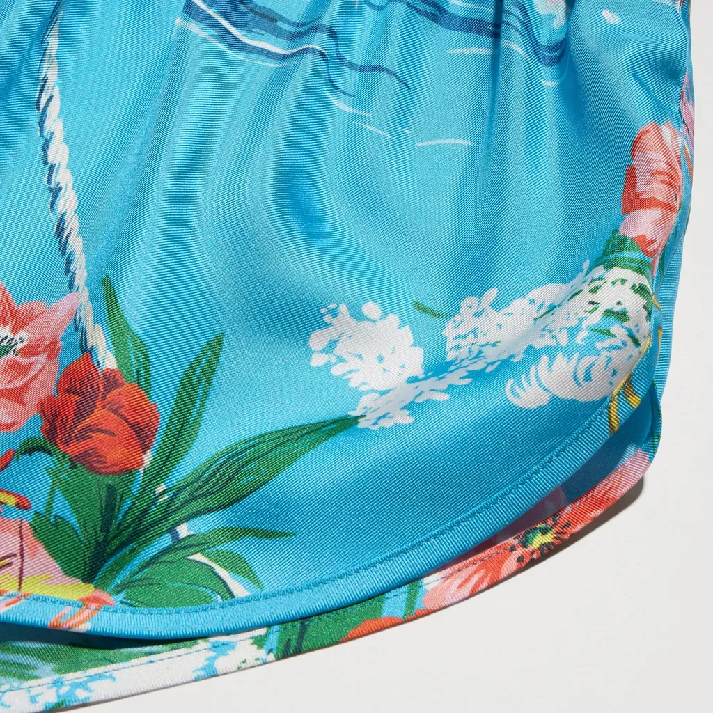Printed Silk Twill Shorts