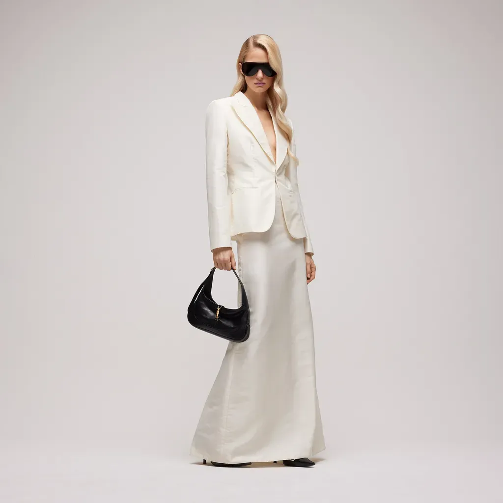 Fine Silk Faille Long Skirt