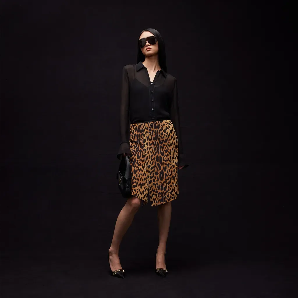 Printed Silk CrÊPe De Chine Skirt