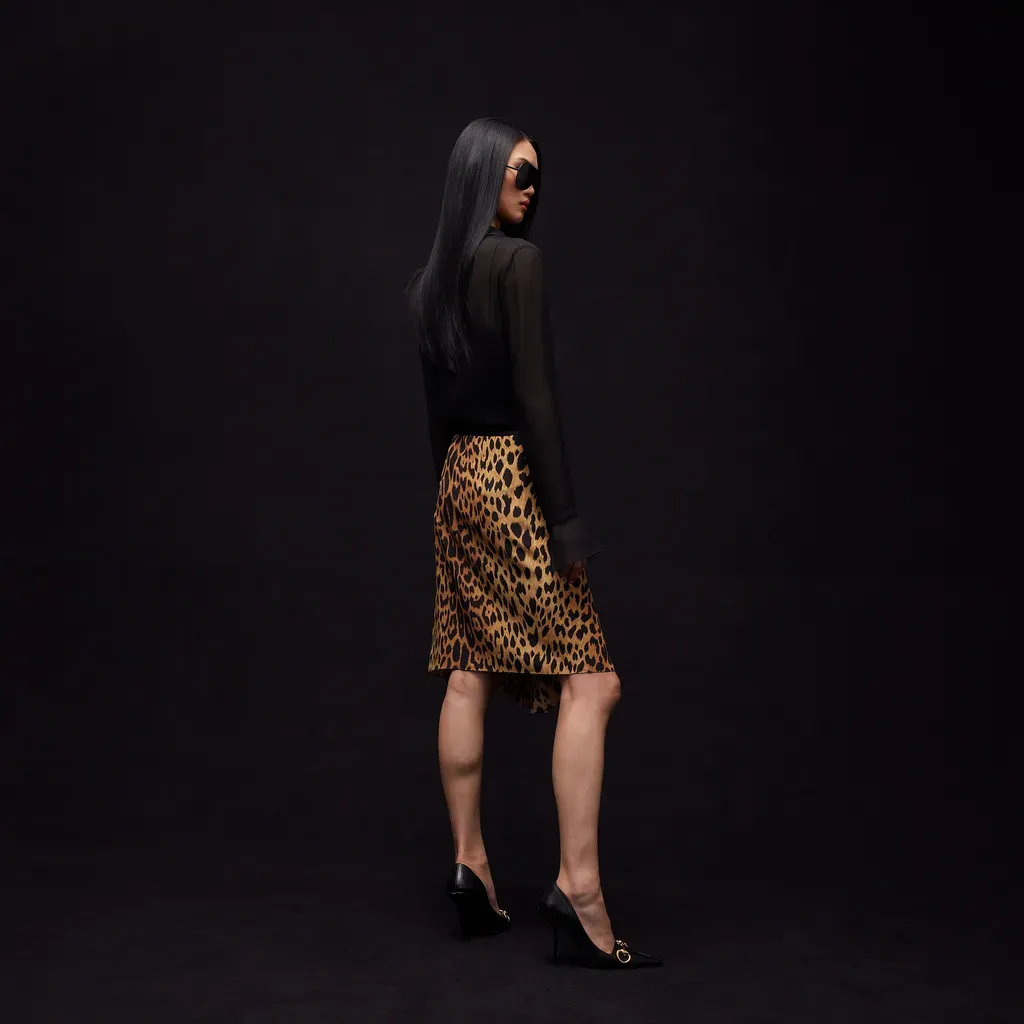 Printed Silk CrÊPe De Chine Skirt