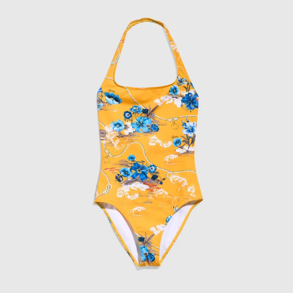 Printed Sparkling Jersey Swimsuit