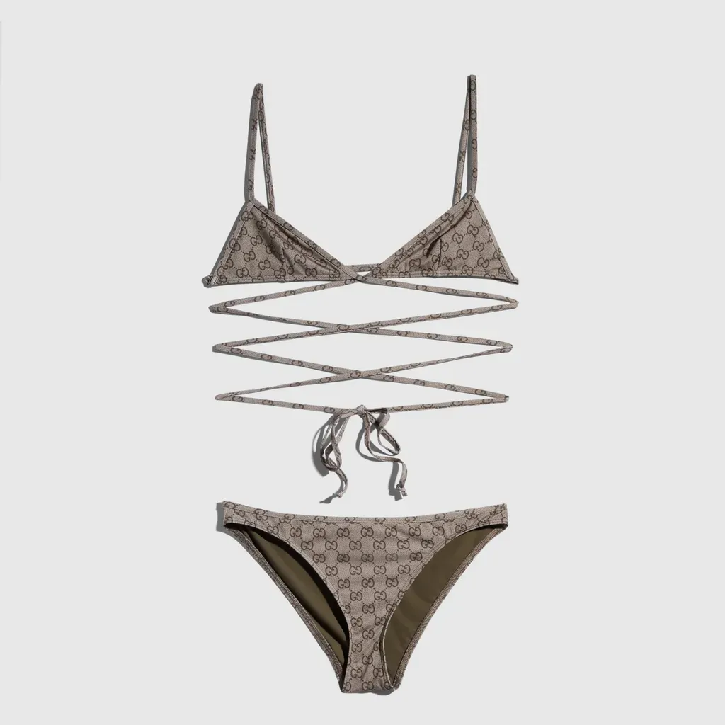 Printed Stretch Jersey Bikini