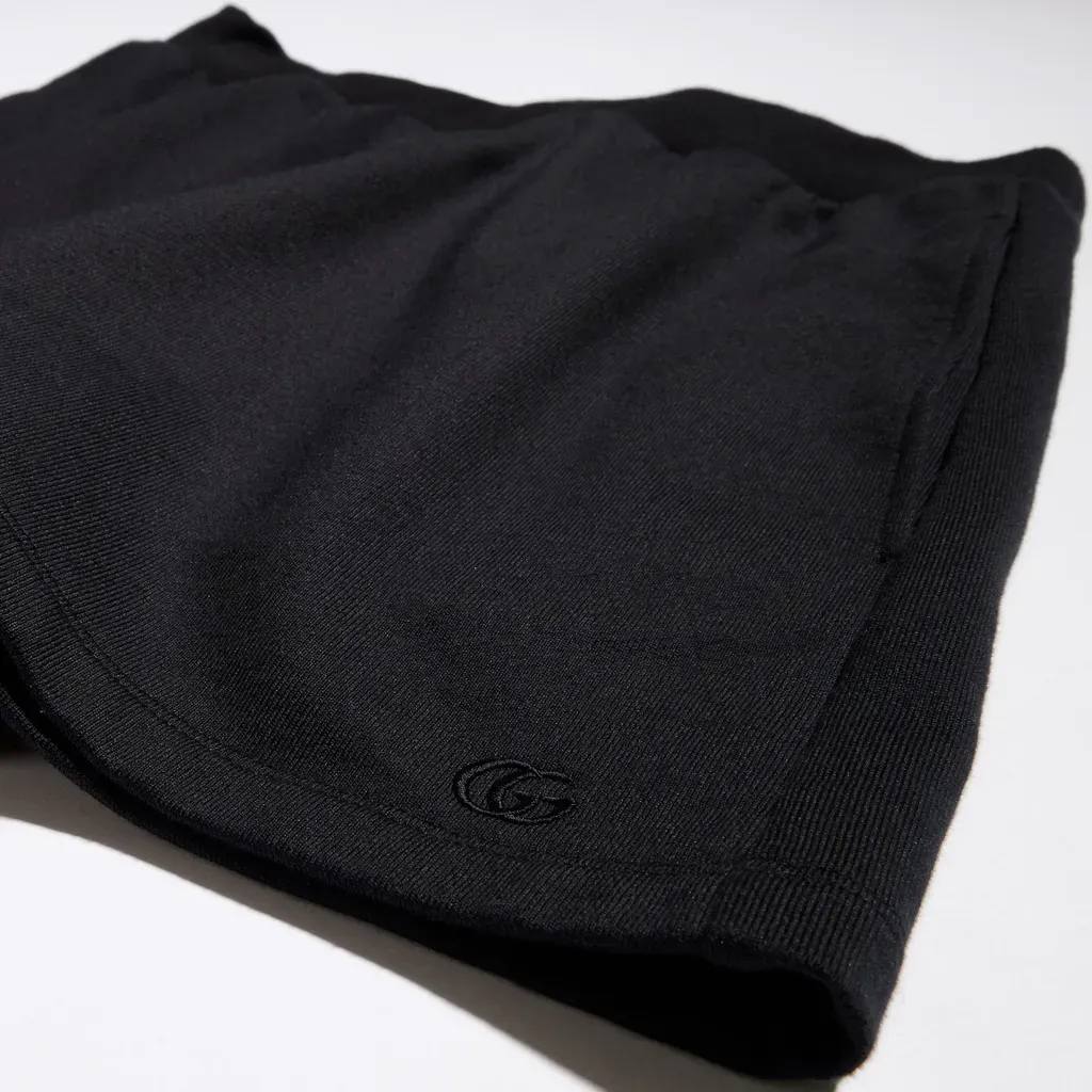 Cotton Silk Jersey Shorts With Embroidery