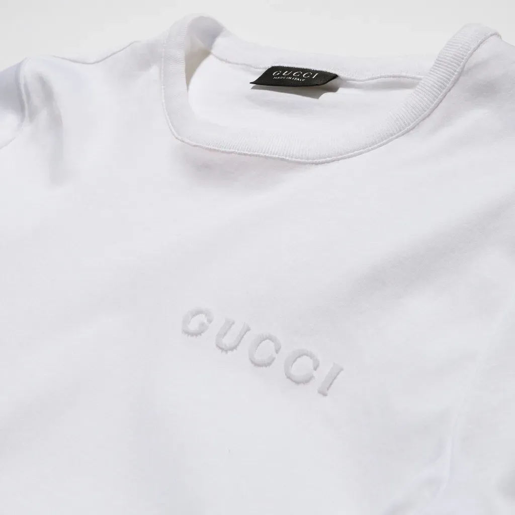 Cotton Jersey T-Shirt With Embroidery