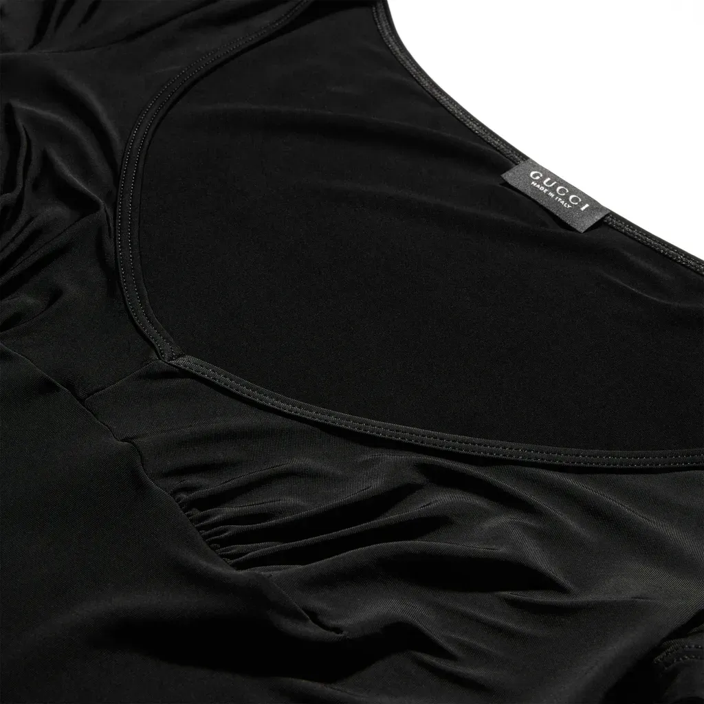 Viscose Jersey T-Shirt With Metal Tag