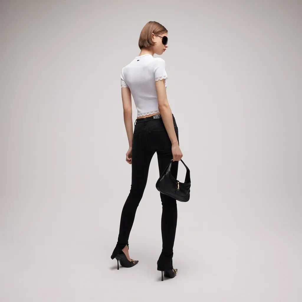 Matte Viscose Rib Stitch T-Shirt