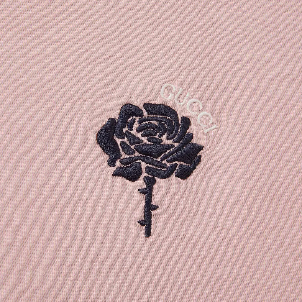 Cotton Jersey T-Shirt With Embroidery