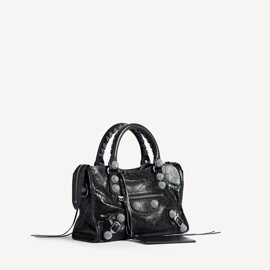 Le City Bag Small Giant Studs With Rhinestones