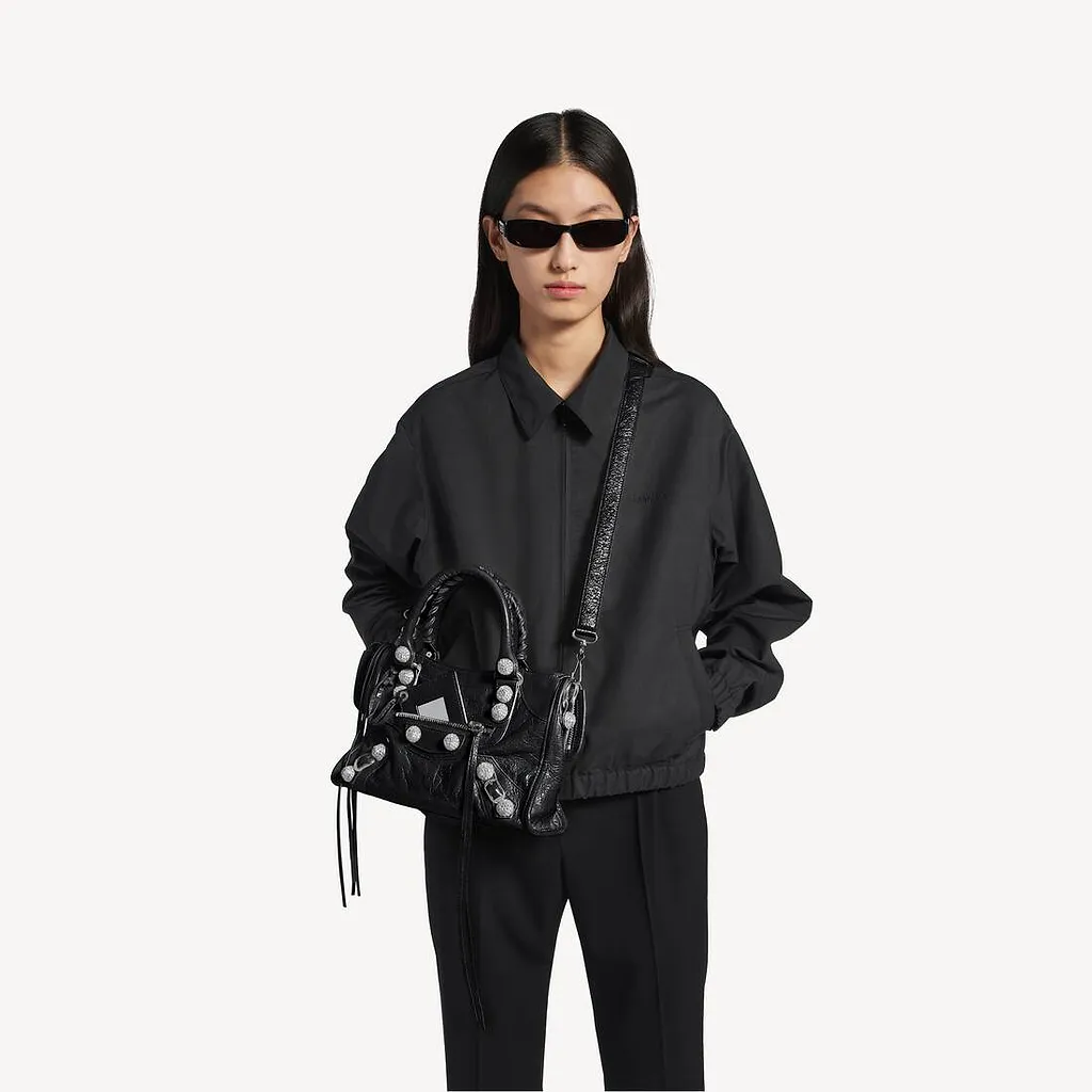 Le City Bag Small Giant Studs With Rhinestones
