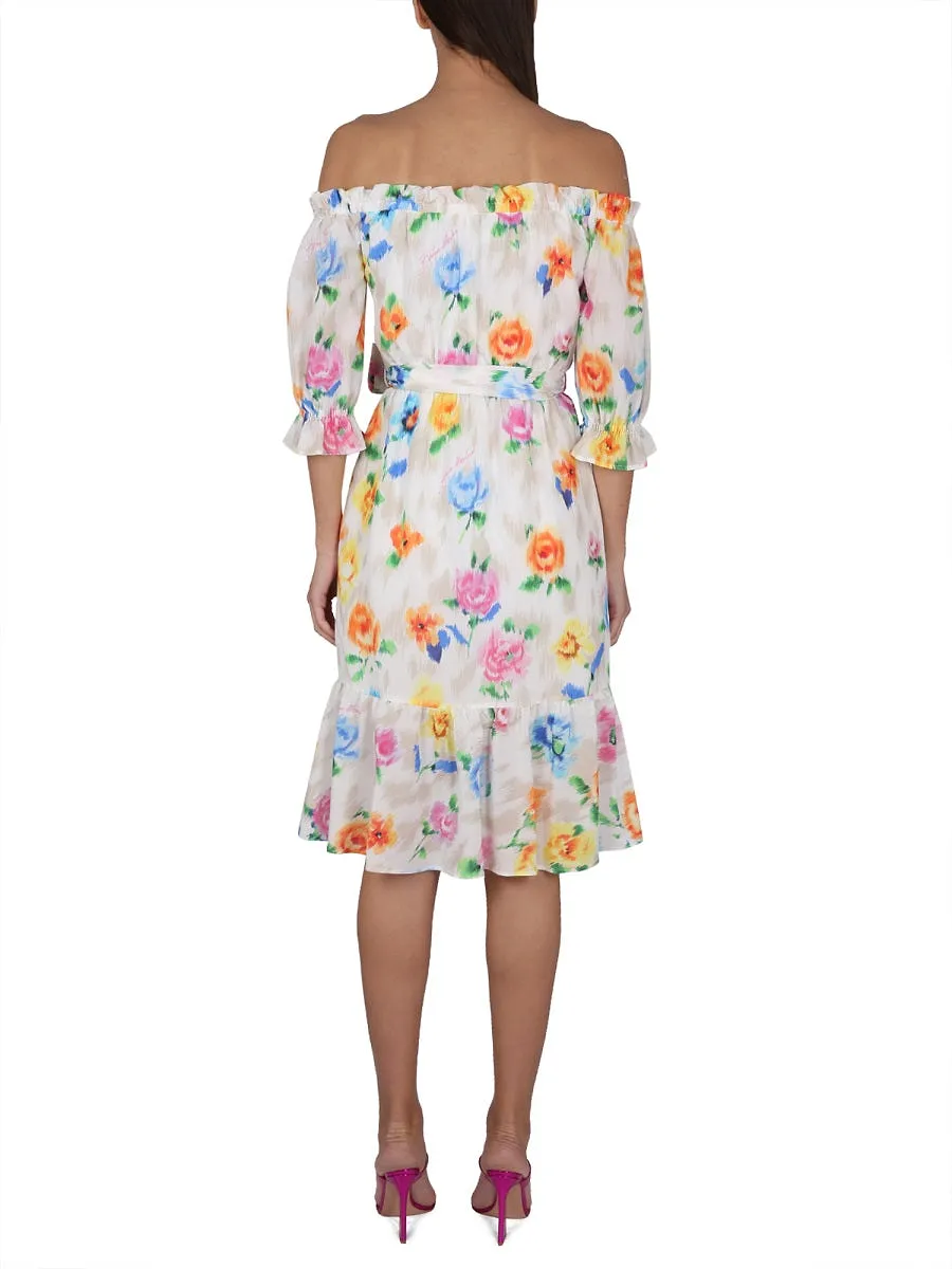 Boutique Moschino Dress With Floral Pattern