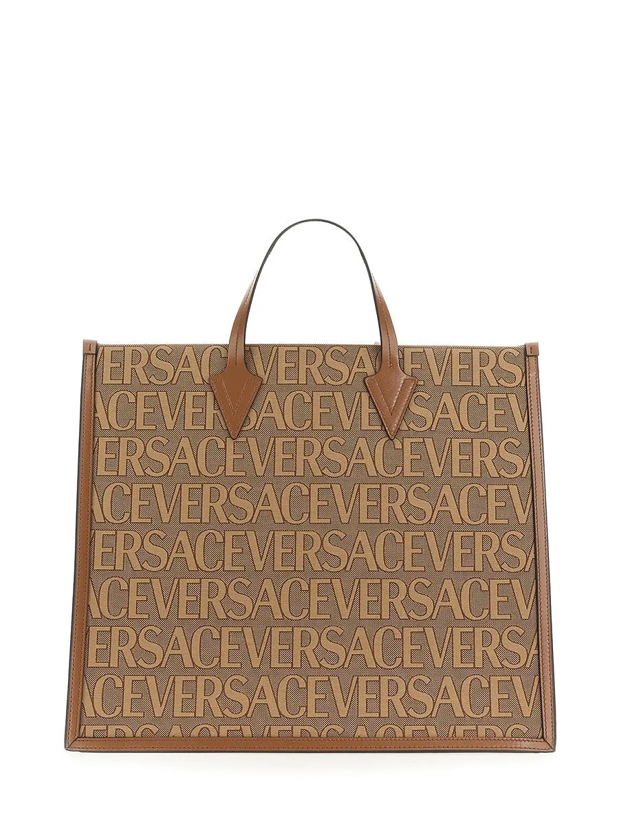 Shopper Bag With Allover Logo