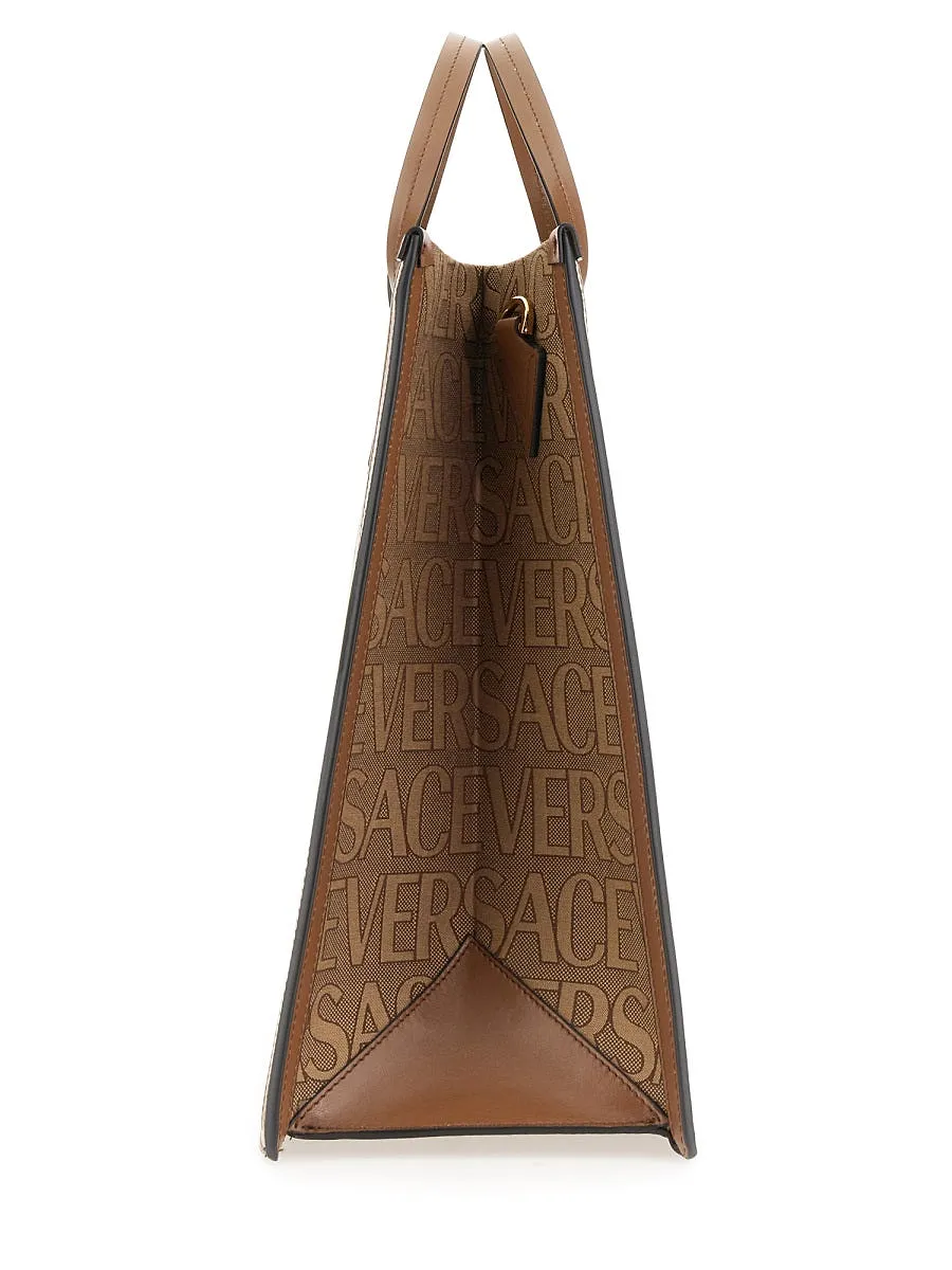 Shopper Bag With Allover Logo
