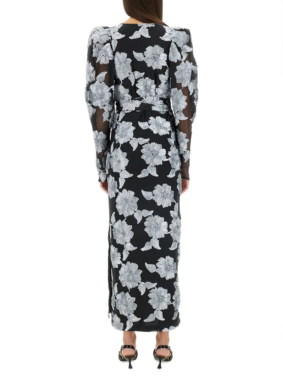 Rotate Birger Christensen Long Floral Dress